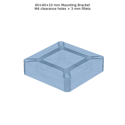 Mounting Bracket with Fillets